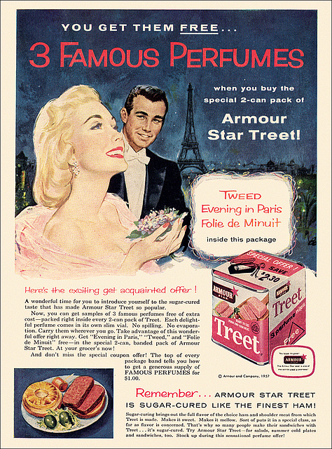 Treet Canned Meat Ad, 1957