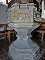 sandiacre church, derbs; c14 font