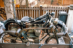 1936 BMW R62 and 1938 PUCH Styriette