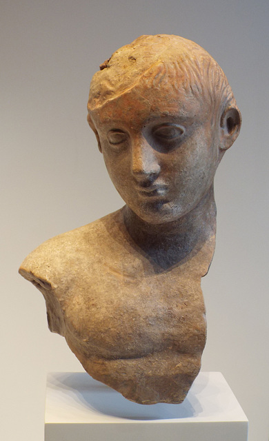 Terracotta Bust of a Youth in the Getty Villa, June 2016