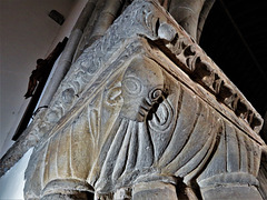 sandiacre church, derbs; c12 chancel arch capital