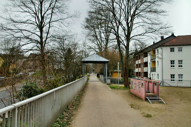 Radweg auf der ehem. Bahnstrecke "Rheinischer Esel" (Witten-Annen) / 8.03.2020