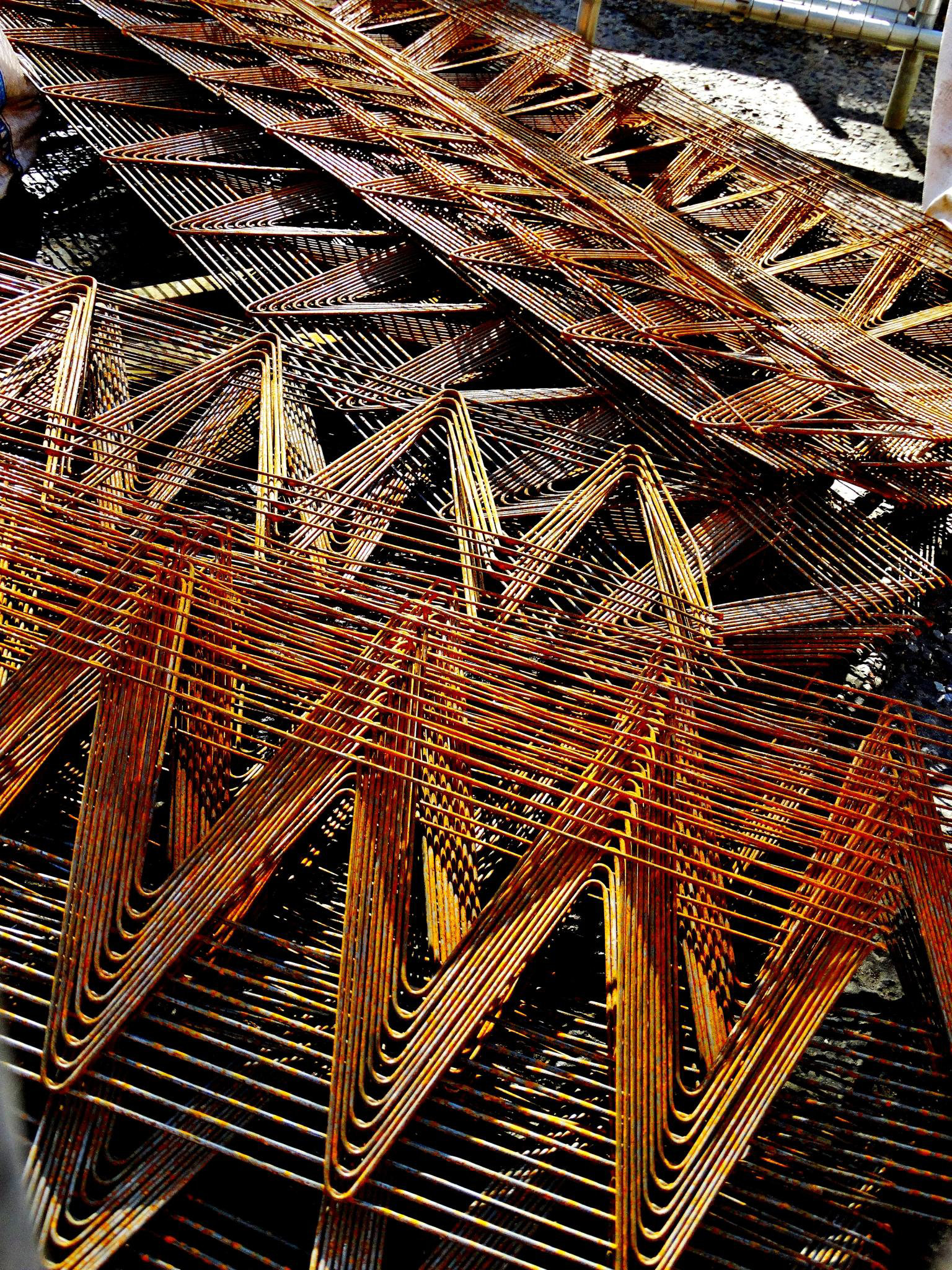 Angles,Lines And Rust On Site