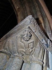 sandiacre church, derbs; c12 chancel arch capital