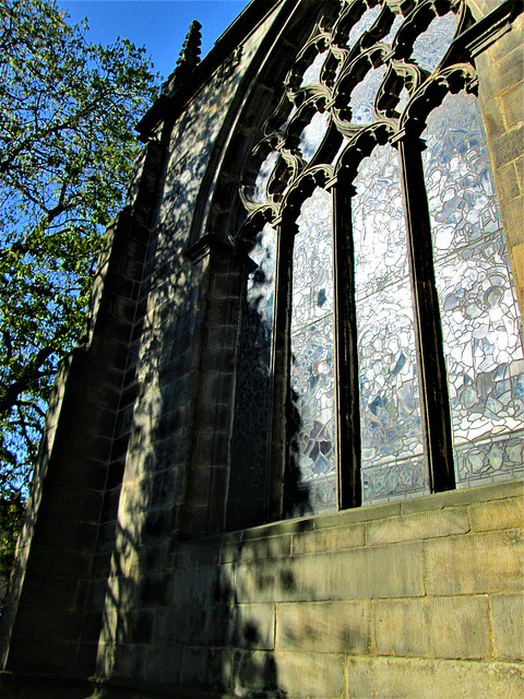 In the sun: Sheffield Cathedral.
