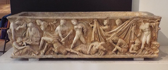 Sarcophagus of the Oresteia in the Archaeological Museum of Madrid, October 2022