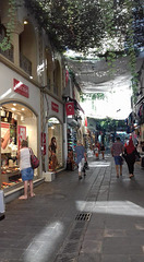 A cool shady little shopping street