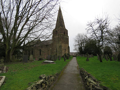 sandiacre church, derbs, c12 nave, c13 tower, c14 chancel