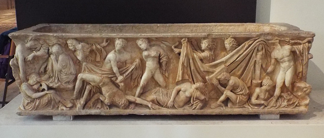 Sarcophagus of the Oresteia in the Archaeological Museum of Madrid, October 2022