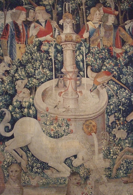 Detail of The Unicorn is Found-  The Unicorn Tapestries in the Cloisters, April 2012