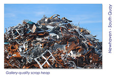 Scrap metal on South Quay - Newhaven - 22.8.2015