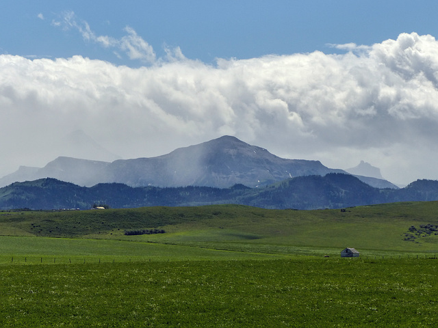 Low cloud on the way to Waterton