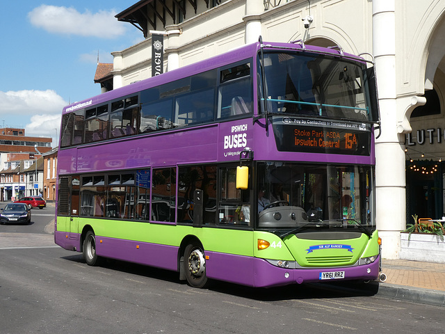 Ipswich Buses 44 (YR61 RRZ) named Sir Alf Ramsey in Ipswich - 8 Jul 2022 (P1120391) Ipswich Buses 44 (YR61 RRZ) named Sir Alf Ramsey in Ipswich - 8 Jul 2022 (P1120391)