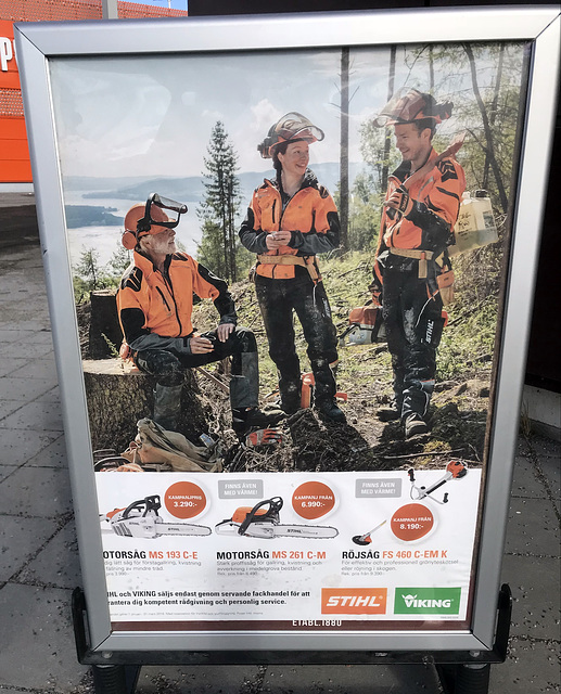 Swedish chainsaw ad