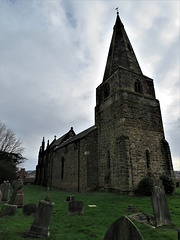 sandiacre church, derbs tower early to late c13, spire perhaps c14