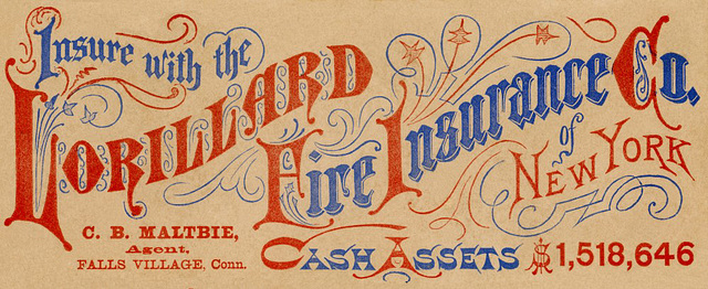 Lorillard Fire Insurance Company Blotter Lorillard Fire Insurance Company Blotter