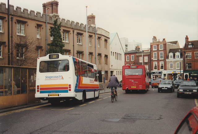 Cambus Limited 205 (N613 VSS) in Emmanuel Street, Cambridge – 15 Feb 1997 (344-17)