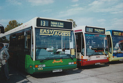 Optare Excels at Showbus, Duxford – 21 Sep 1997 (371-01)