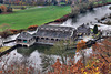 Blick vom Berger-Denkmal auf das Wasserkraftwerk Hohenstein (Witten) / 26.11.2023