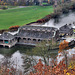 Blick vom Berger-Denkmal auf das Wasserkraftwerk Hohenstein (Witten) / 26.11.2023