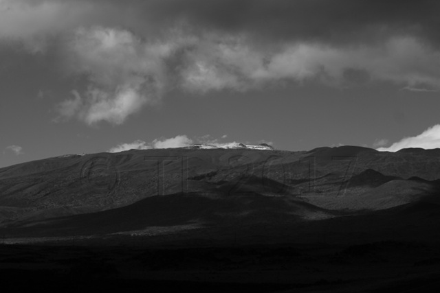 Snow on the summit of Mauna Kea