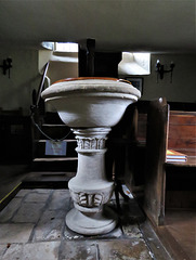 alton barnes church, wilts c18 font