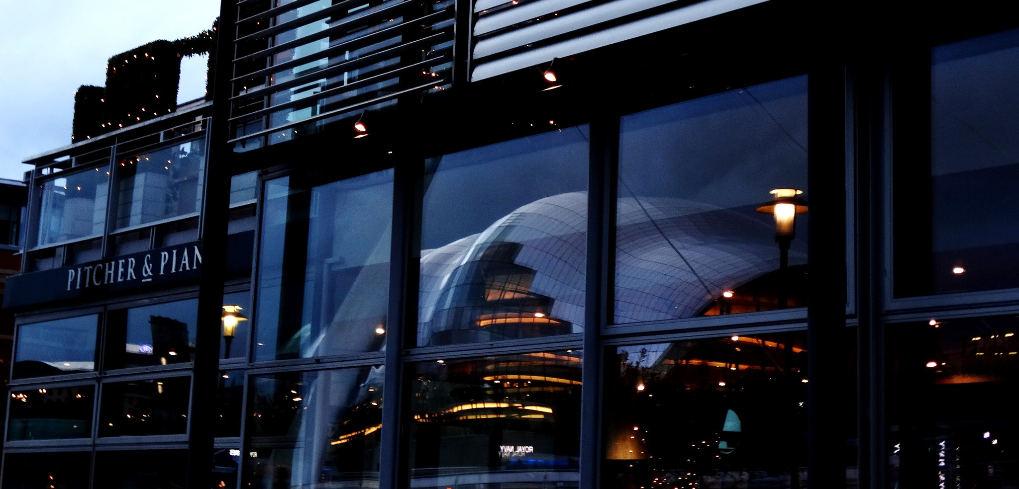 Quayside at Dusk. The Sage