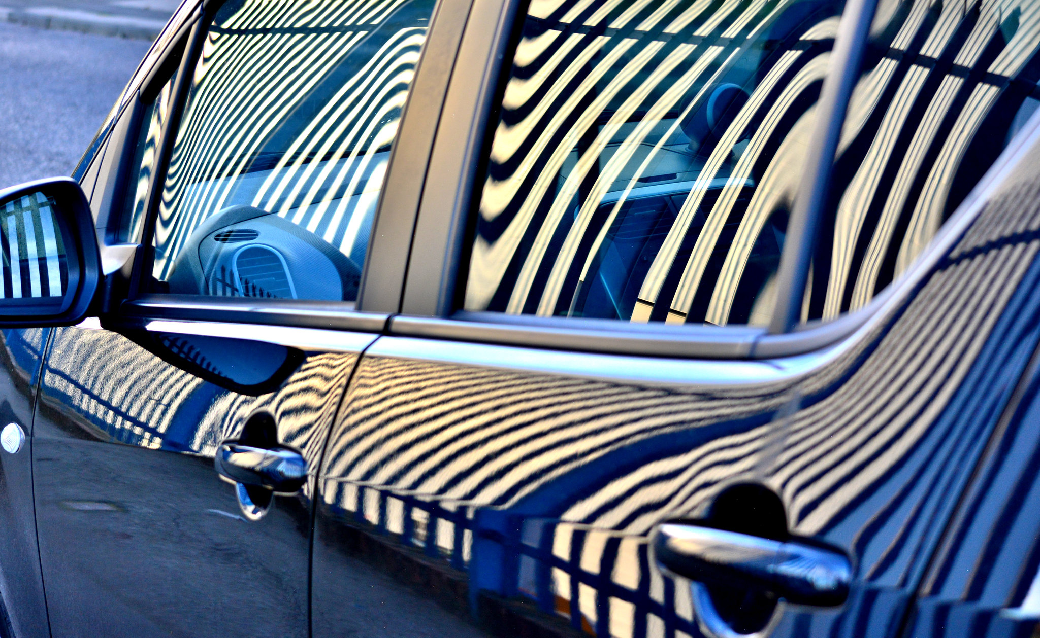 Zebra Car: Reflected Fence 2
