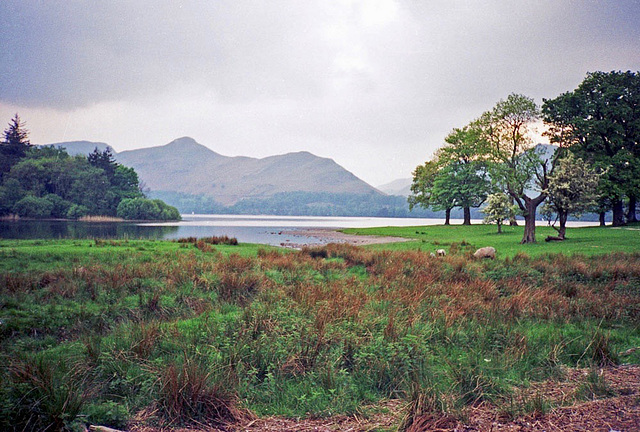 Evening at Derwent Water to Catbells (Scan from May 1990)