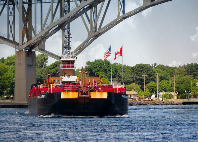 "Margaret" under the bridge.