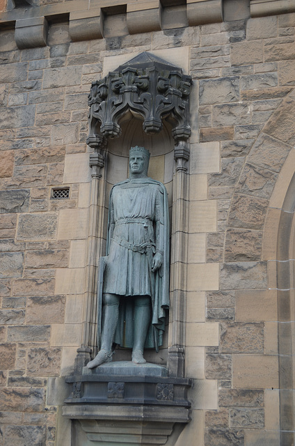 Statue of Robert the Bruce at the Entrance to Edinburgh Castle