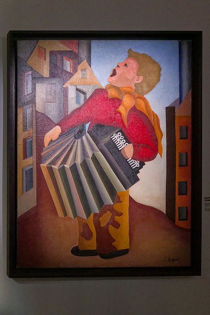 "Accordéoniste (ou L'enfant mendiant)" (Nadia Léger - 1925-1930)