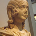 Detail of a Marble Portrait Bust of a Young Girl Wearing a Wig in the British Museum, May 2014