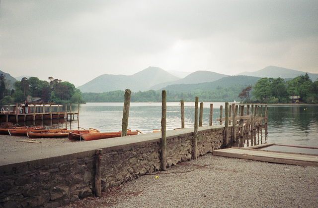 Evening at Derwent Water, at Landing Stages (Scan from May 1990)