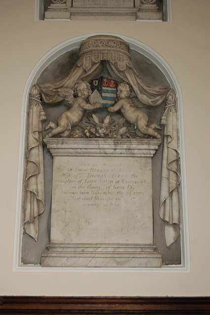 Monument to Rebecca Aston, Aston Church, Cheshire