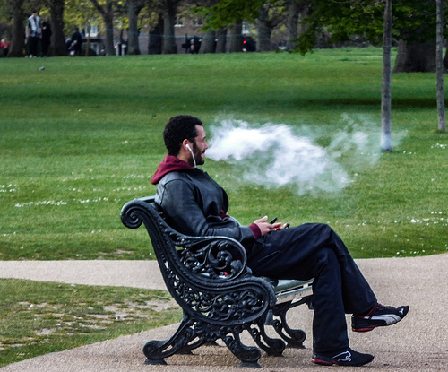 Taking 'exercise' in the park