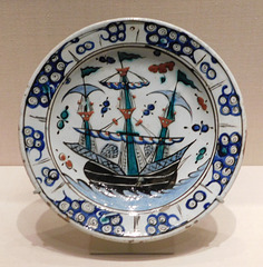 Islamic Dish with a Sailing Ship Design in the Metropolitan Museum of Art, August 2019