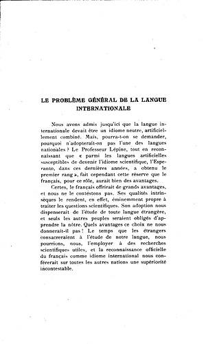 Corret - Utilité et possibilité d’une langue auxiliaire internationale en médecine