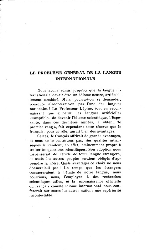 Corret - Utilité et possibilité d’une langue auxiliaire internationale en médecine