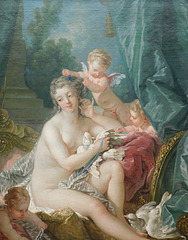 Detail of the Toilette of Venus by Boucher in the Metropolitan Museum of Art, February 2019