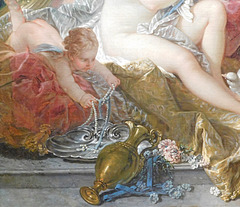 Detail of the Toilette of Venus by Boucher in the Metropolitan Museum of Art, February 2019