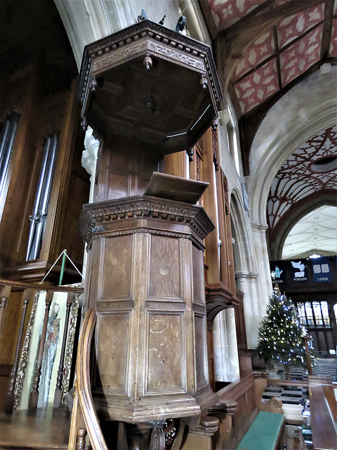 edington church wilts c17 pulpit