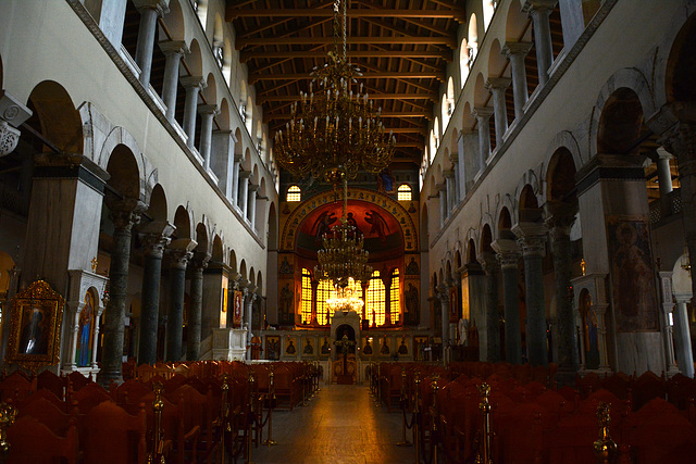 Greece, Thessaloniki, Interior of St. Demetrios Church