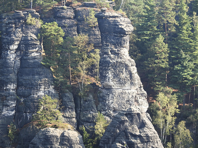 Bastei-Blick ins Elbsandsteingebirge