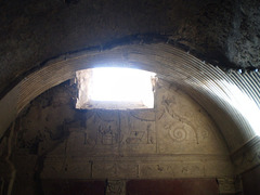 Sunlight invades the caldarium.