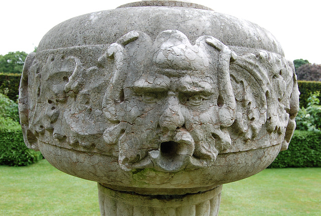 Detail of garden ornament, Renishaw Hall, Derbyshire