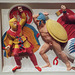 Detail of the Color Reconstruction of The Alexander Sarcophagus: Frieze with Greeks vs. Persians in the Metropolitan Museum of Art, December 2022