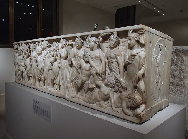 Marble Sarcophagus with the Contest between the Muses and Sirens in the Metropolitan Museum of Art, December 2010