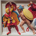 Detail of the Color Reconstruction of The Alexander Sarcophagus: Frieze with Greeks vs. Persians in the Metropolitan Museum of Art, December 2022