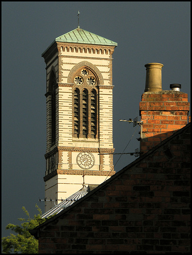 church in a stormy sky